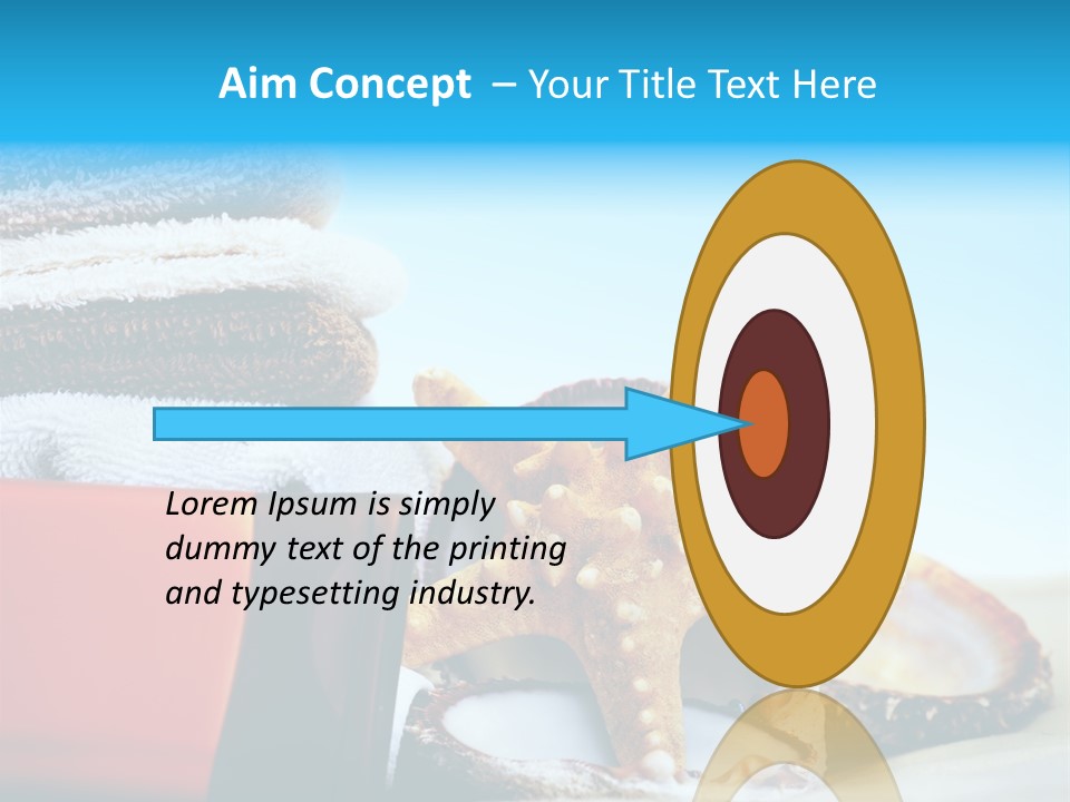 Beauty Blue Star PowerPoint Template