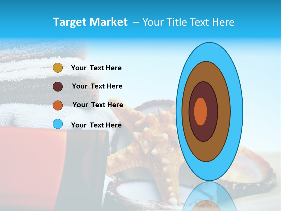 Beauty Blue Star PowerPoint Template