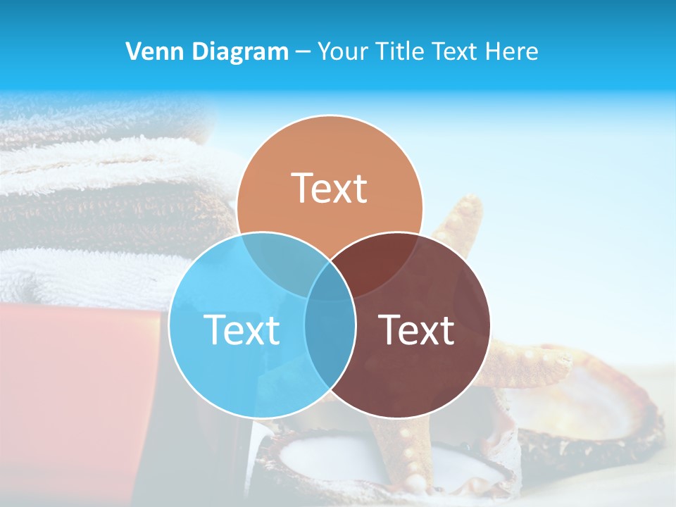 Beauty Blue Star PowerPoint Template