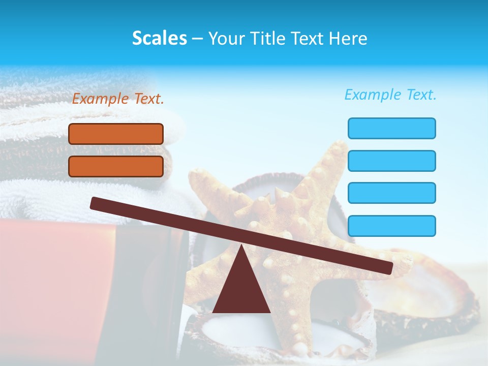 Beauty Blue Star PowerPoint Template