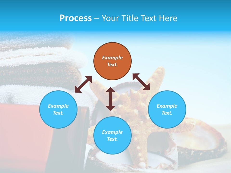 Beauty Blue Star PowerPoint Template