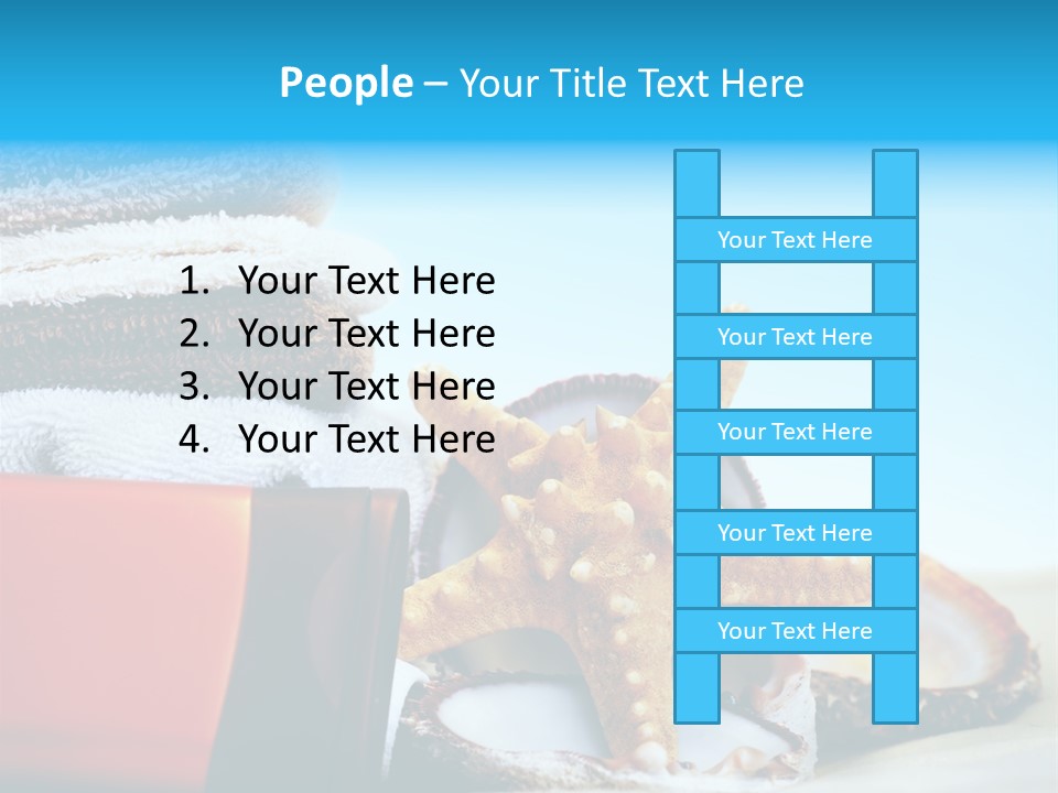 Beauty Blue Star PowerPoint Template