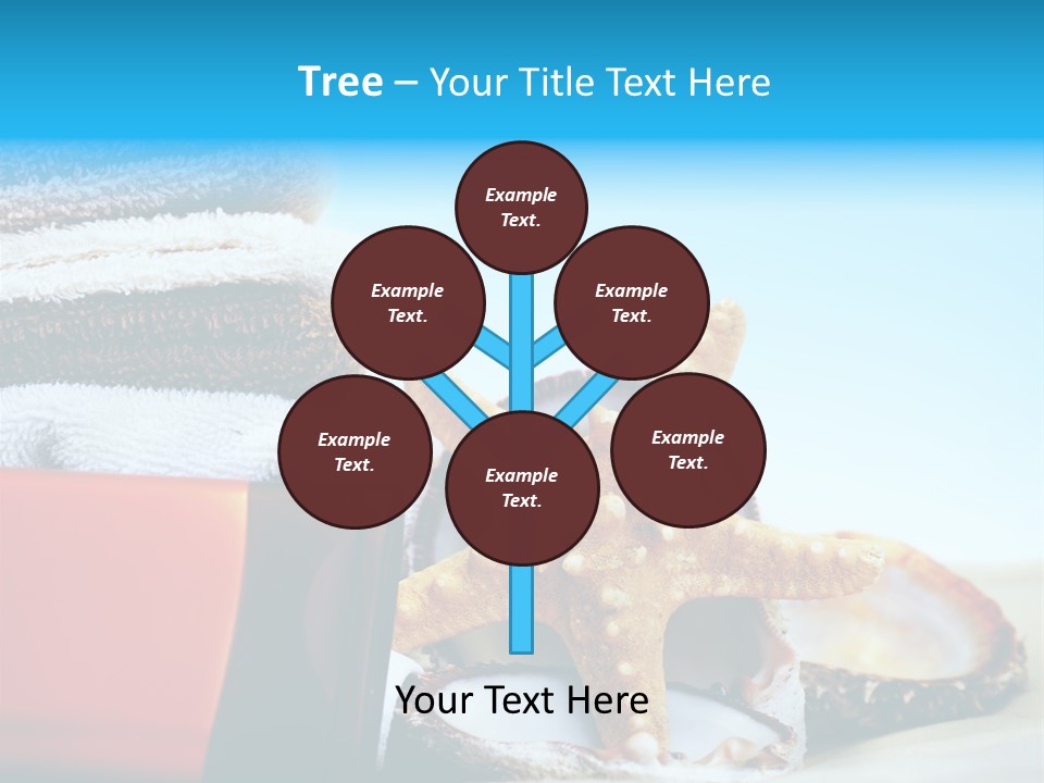 Beauty Blue Star PowerPoint Template