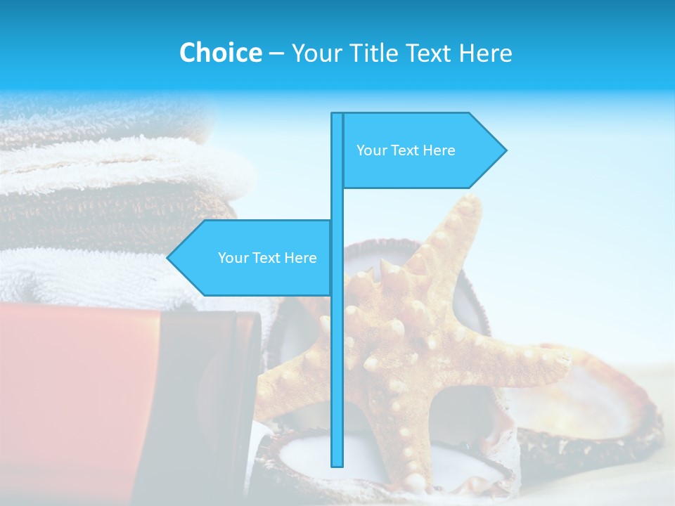 Beauty Blue Star PowerPoint Template