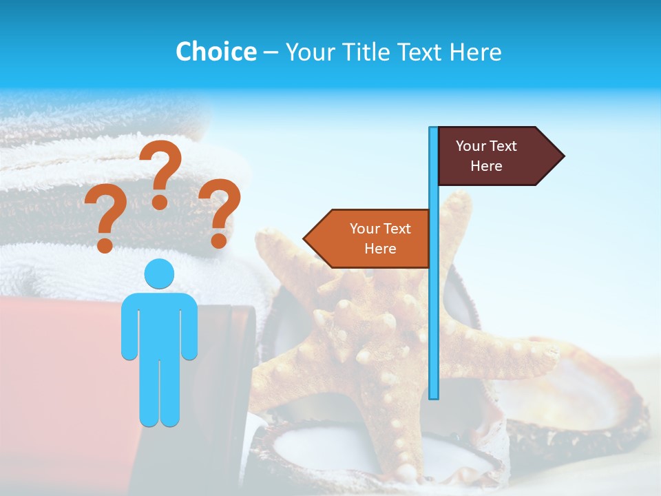Beauty Blue Star PowerPoint Template