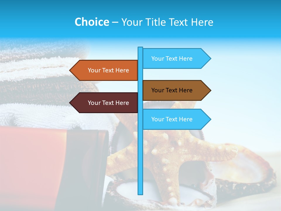 Beauty Blue Star PowerPoint Template