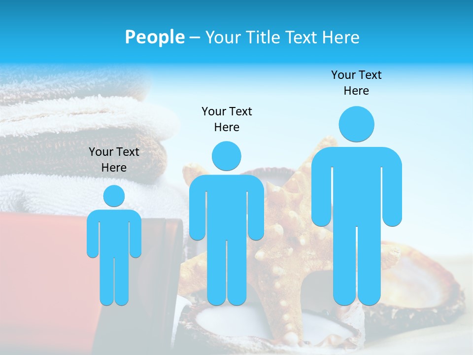 Beauty Blue Star PowerPoint Template