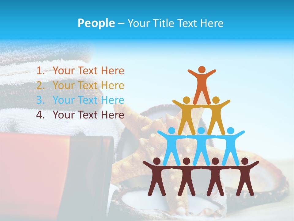 Beauty Blue Star PowerPoint Template