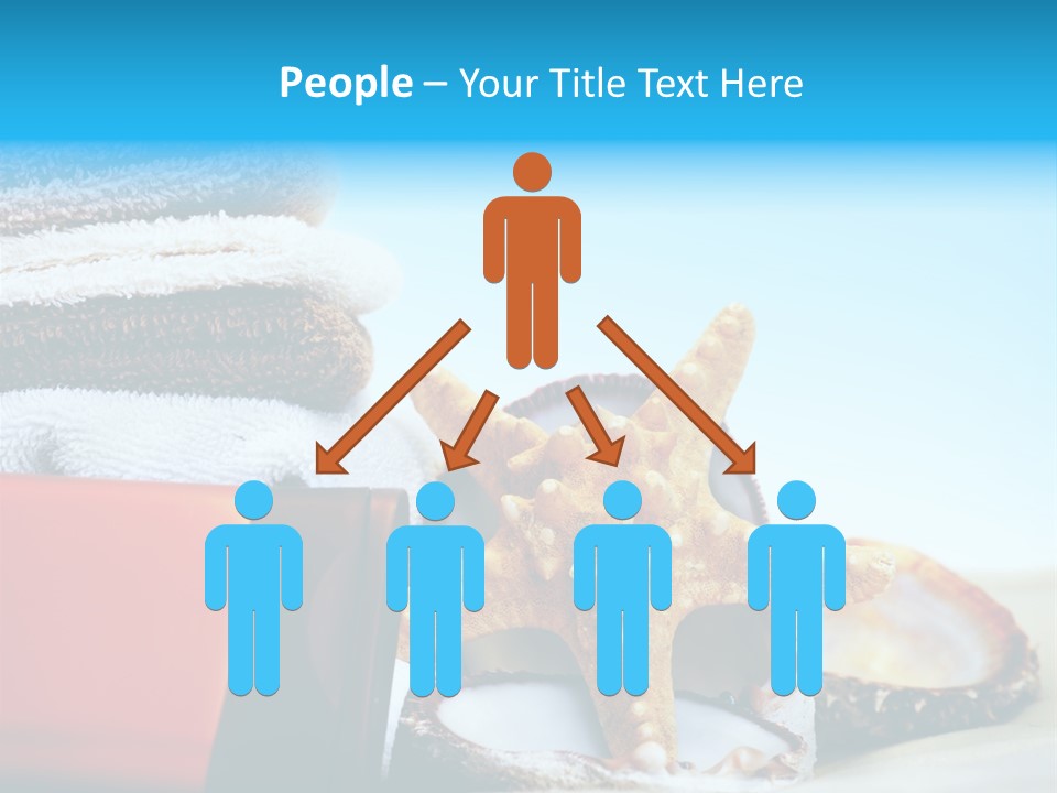 Beauty Blue Star PowerPoint Template