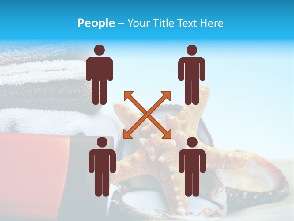 Beauty Blue Star PowerPoint Template