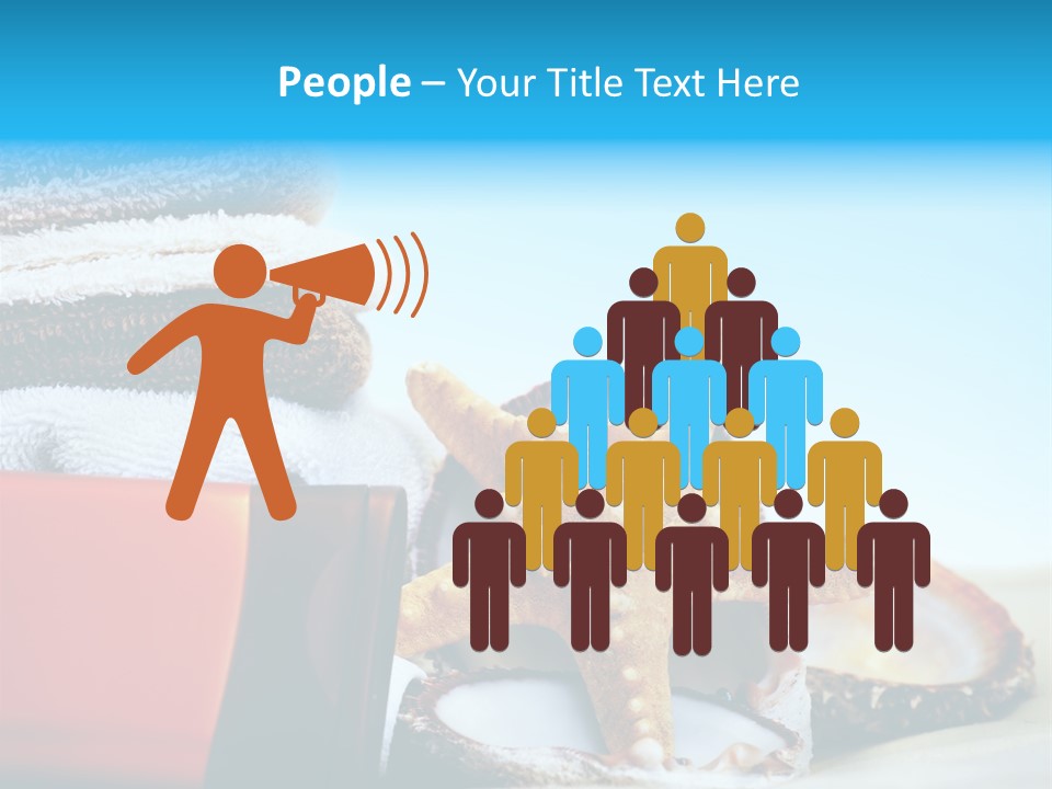 Beauty Blue Star PowerPoint Template