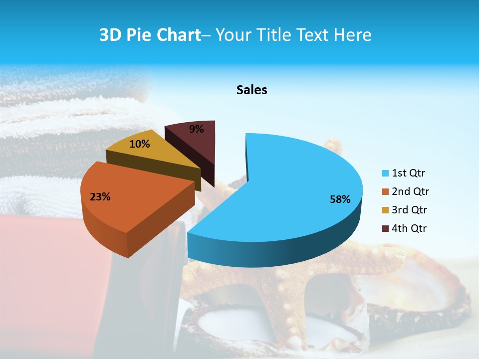 Beauty Blue Star PowerPoint Template