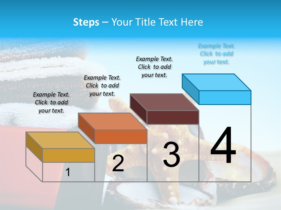 Beauty Blue Star PowerPoint Template