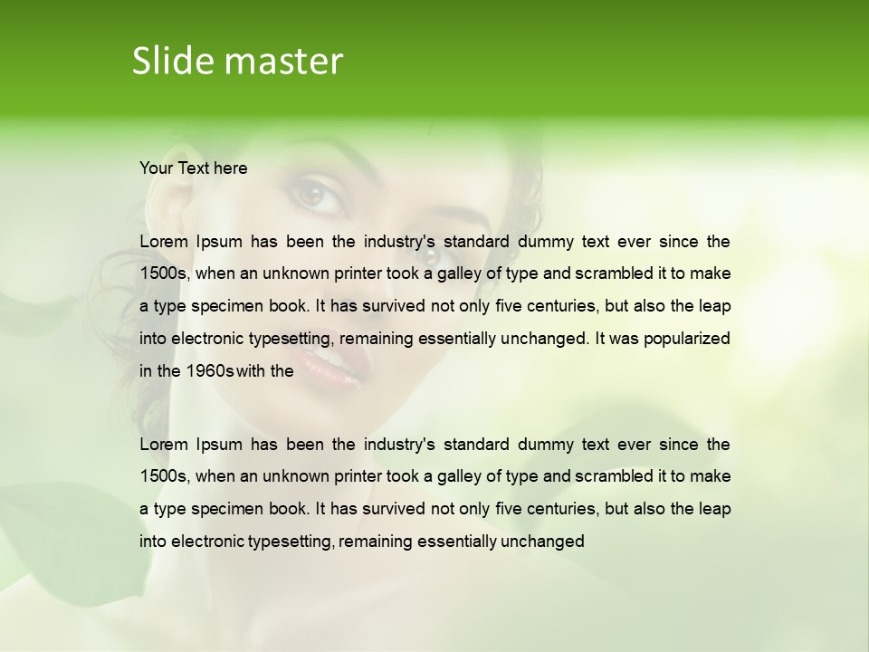 Skin Well Being Herbal PowerPoint Template