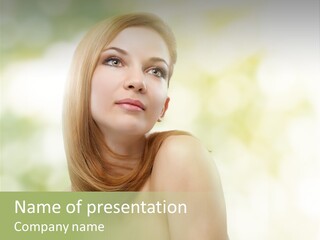 Adult Facial Close Up PowerPoint Template