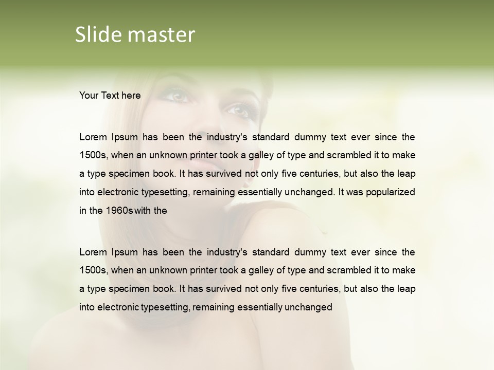 Adult Facial Close Up PowerPoint Template