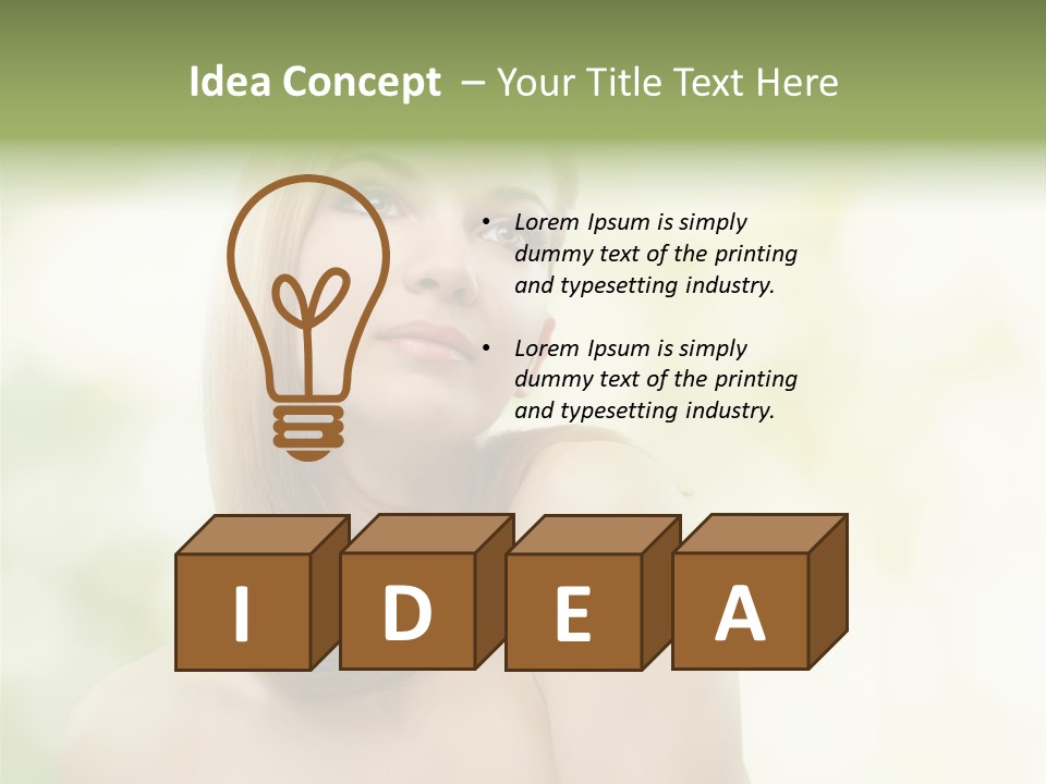 Adult Facial Close Up PowerPoint Template