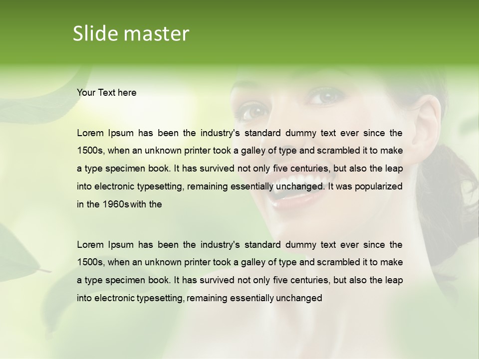 Face Care Green PowerPoint Template
