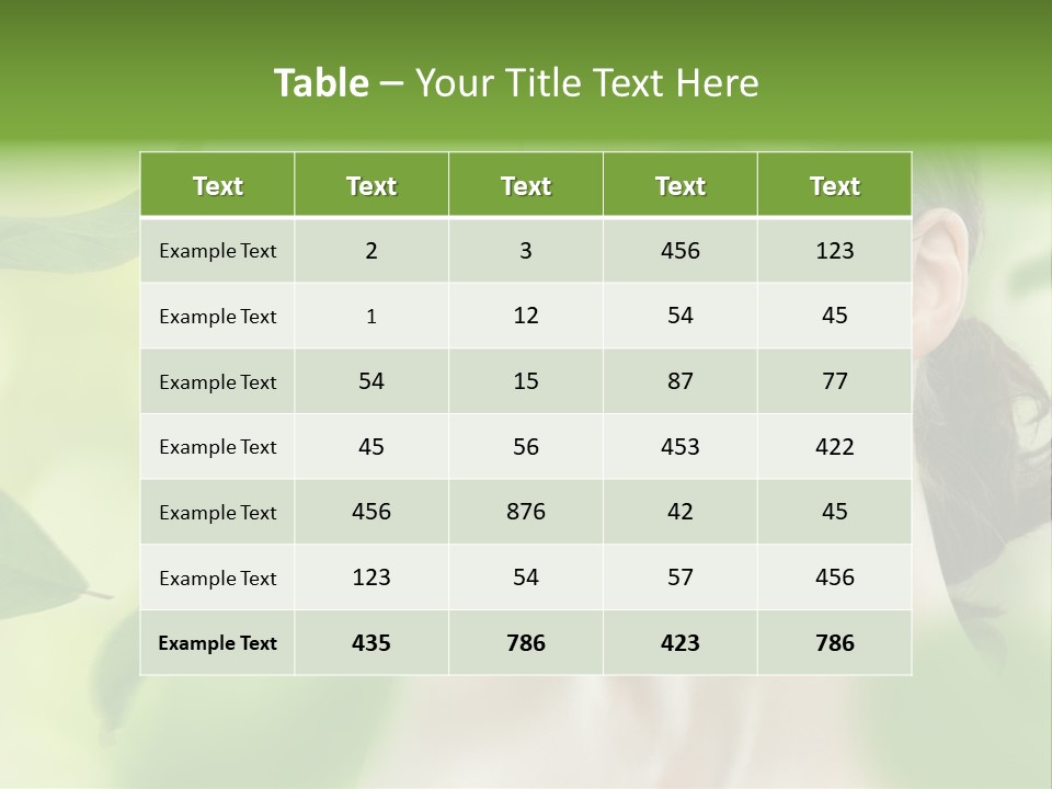 Face Care Green PowerPoint Template