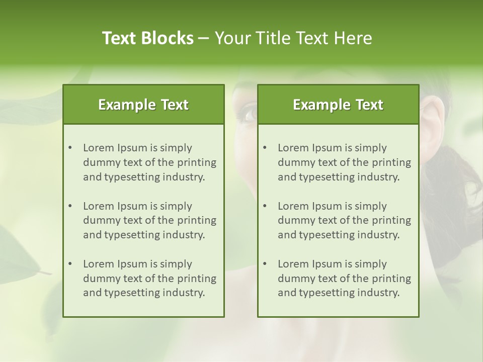 Face Care Green PowerPoint Template