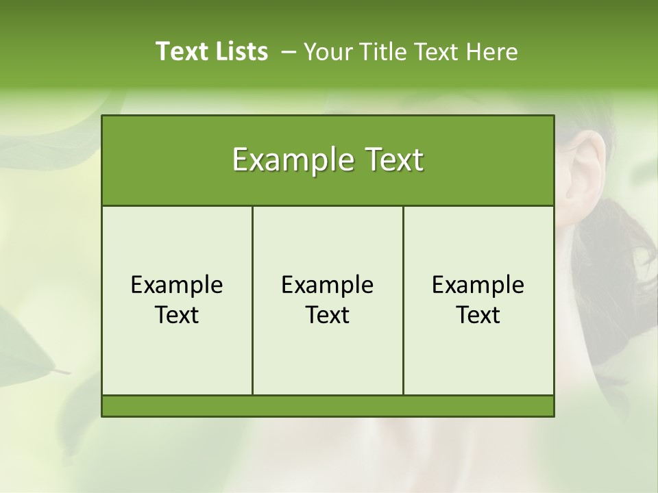 Face Care Green PowerPoint Template