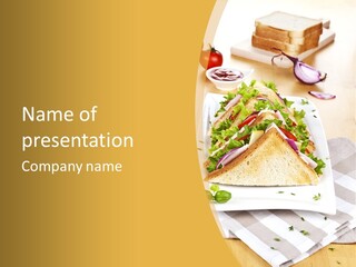 Ham Nobody Plate PowerPoint Template