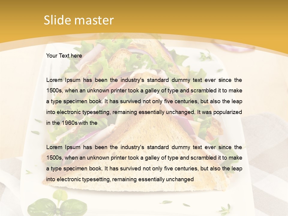Ham Nobody Plate PowerPoint Template