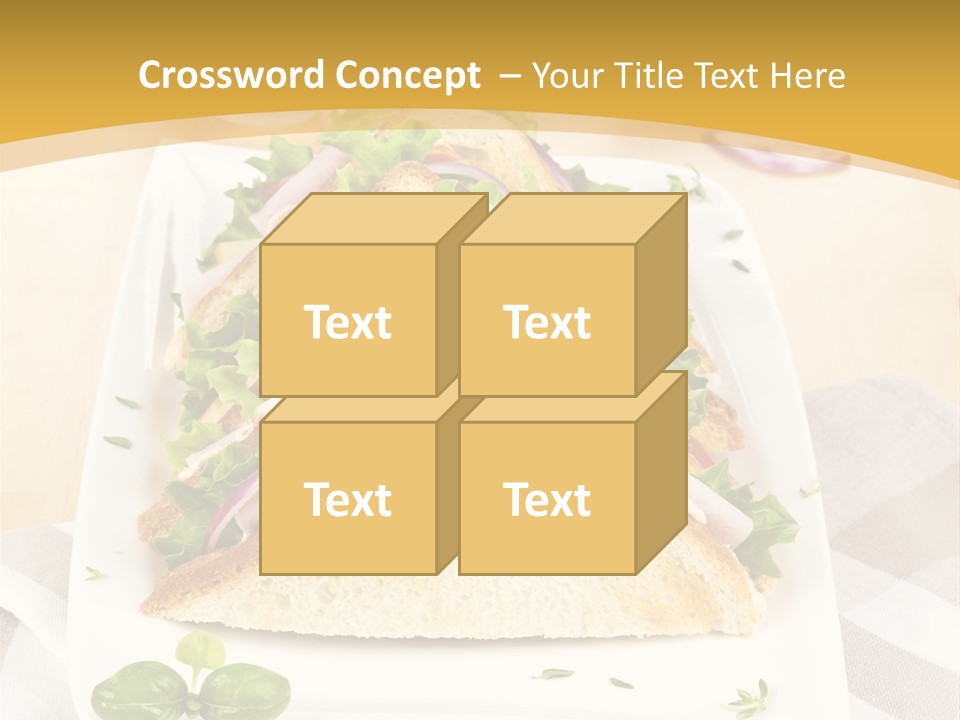 Ham Nobody Plate PowerPoint Template