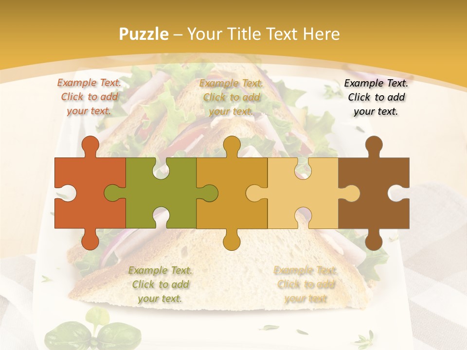 Ham Nobody Plate PowerPoint Template