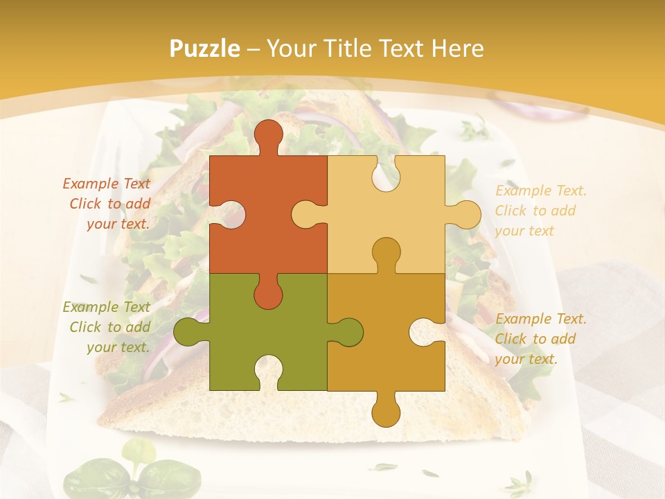 Ham Nobody Plate PowerPoint Template