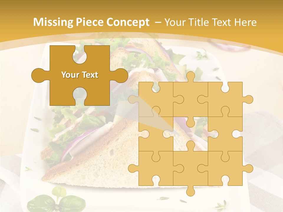 Ham Nobody Plate PowerPoint Template