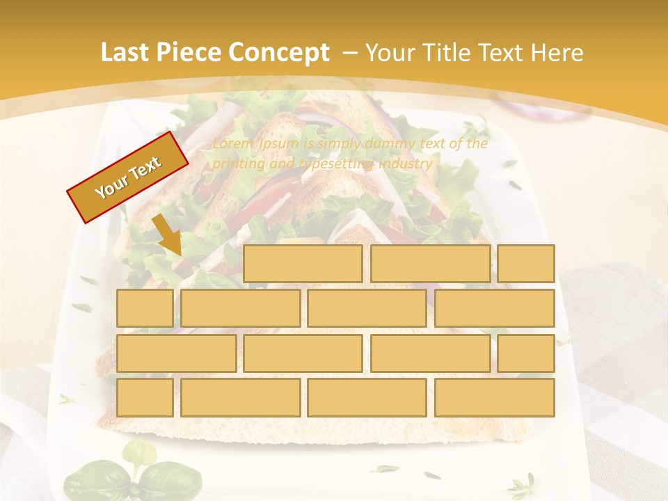 Ham Nobody Plate PowerPoint Template