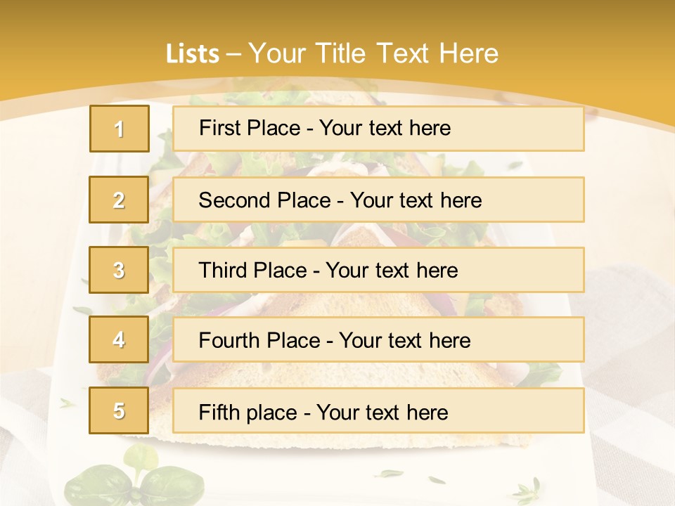 Ham Nobody Plate PowerPoint Template