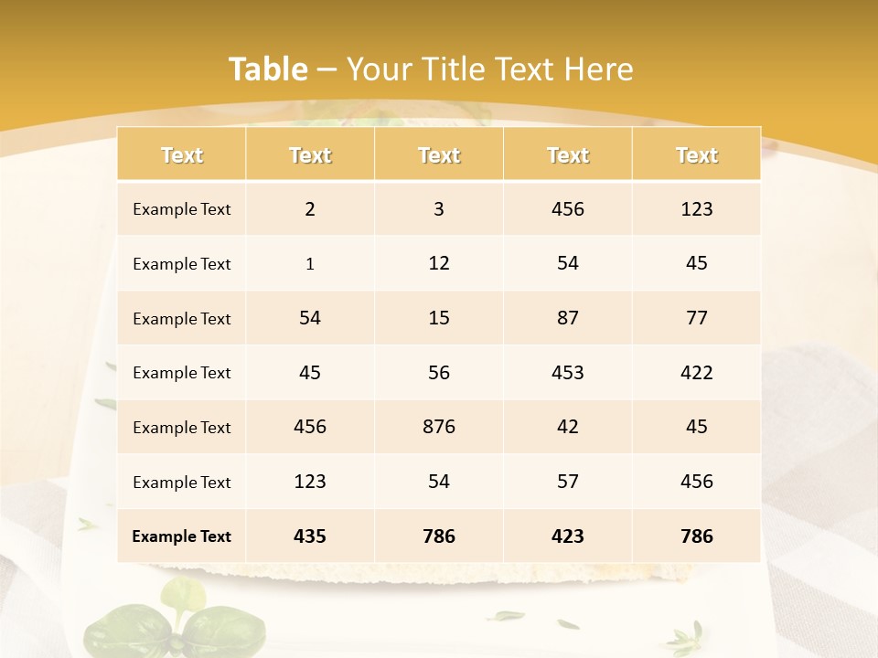 Ham Nobody Plate PowerPoint Template