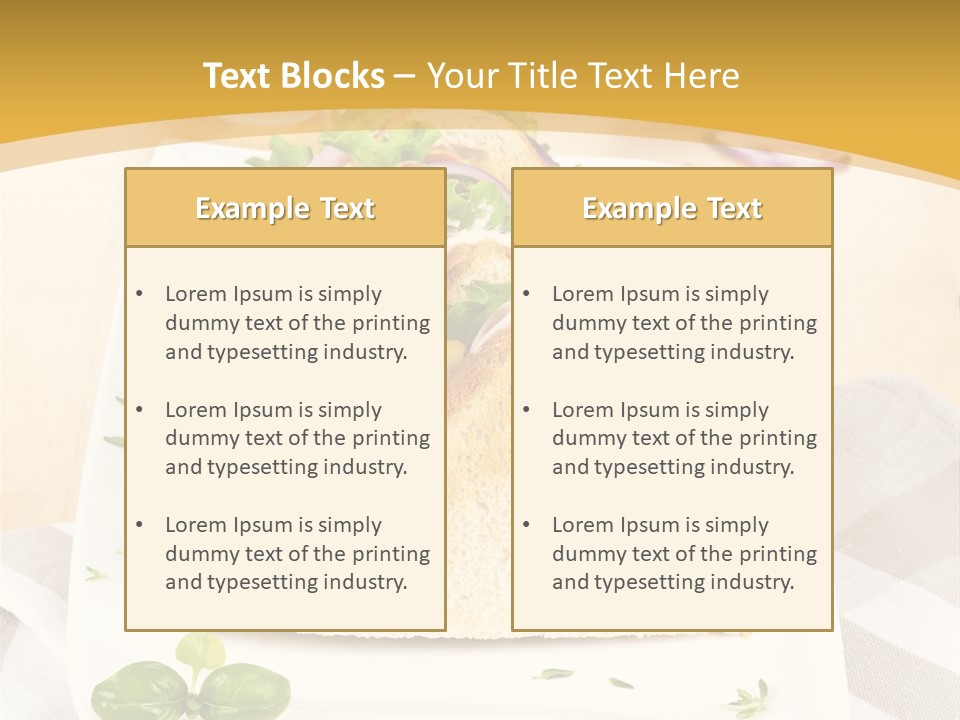 Ham Nobody Plate PowerPoint Template