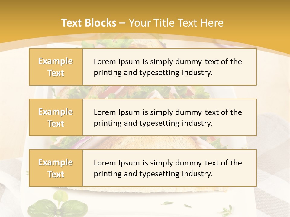 Ham Nobody Plate PowerPoint Template