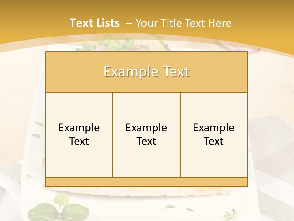 Ham Nobody Plate PowerPoint Template