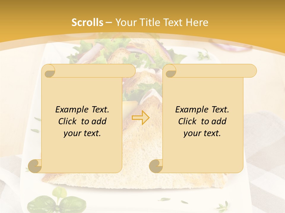 Ham Nobody Plate PowerPoint Template