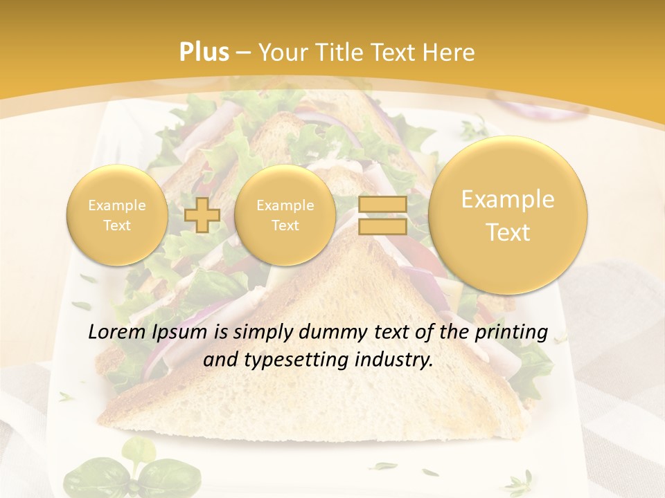 Ham Nobody Plate PowerPoint Template
