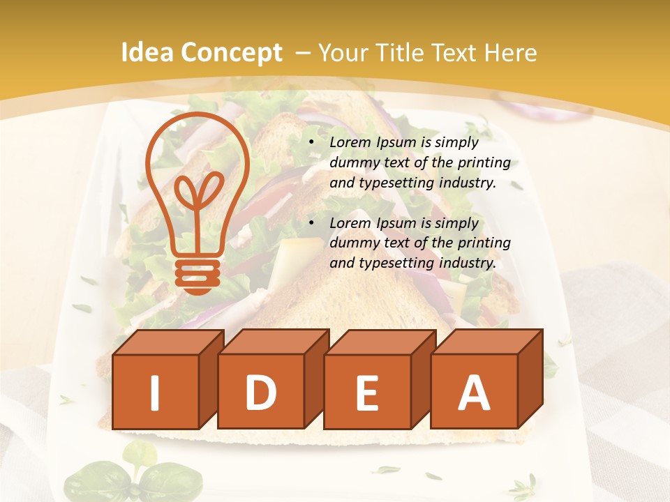 Ham Nobody Plate PowerPoint Template