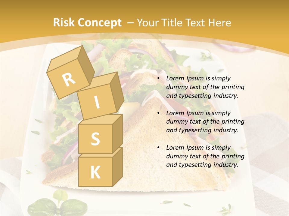 Ham Nobody Plate PowerPoint Template