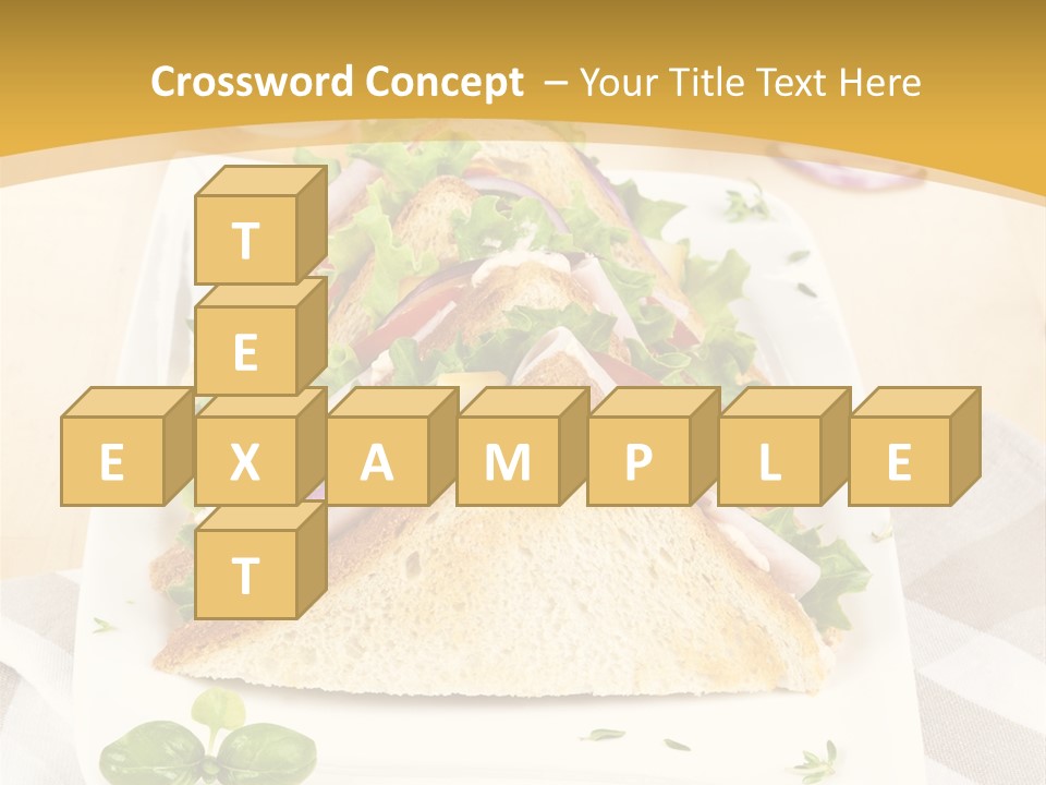 Ham Nobody Plate PowerPoint Template