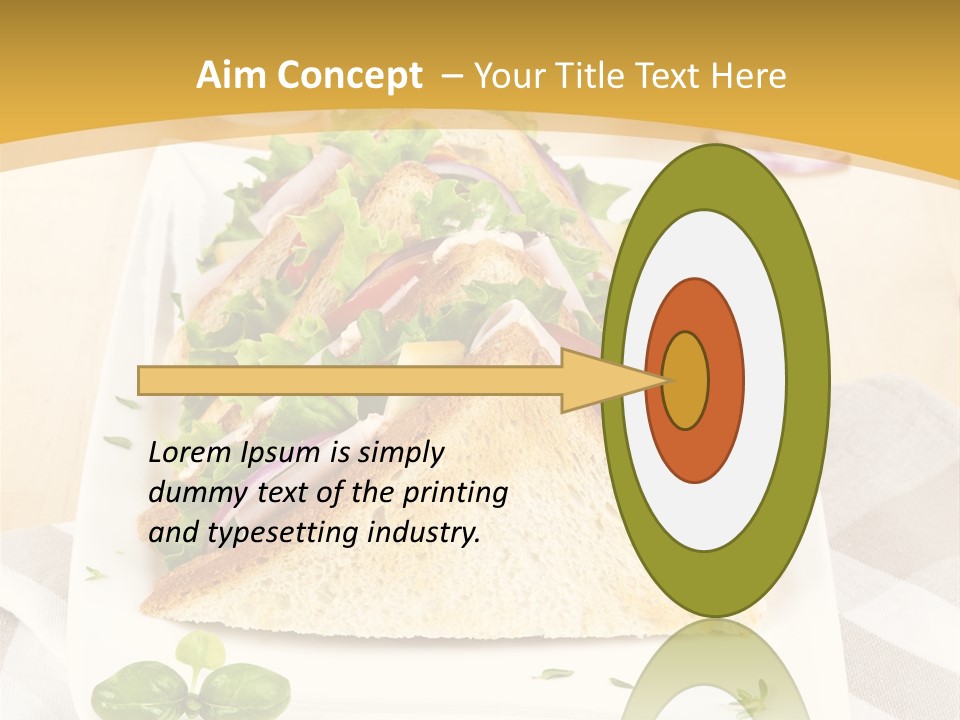 Ham Nobody Plate PowerPoint Template