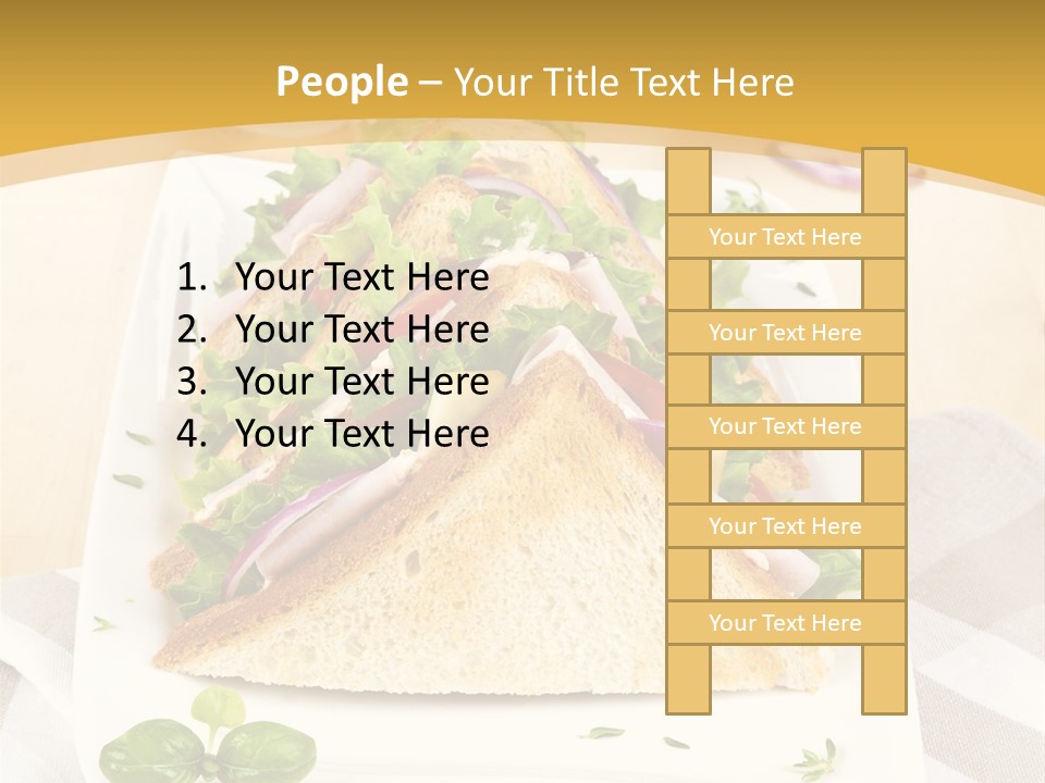 Ham Nobody Plate PowerPoint Template