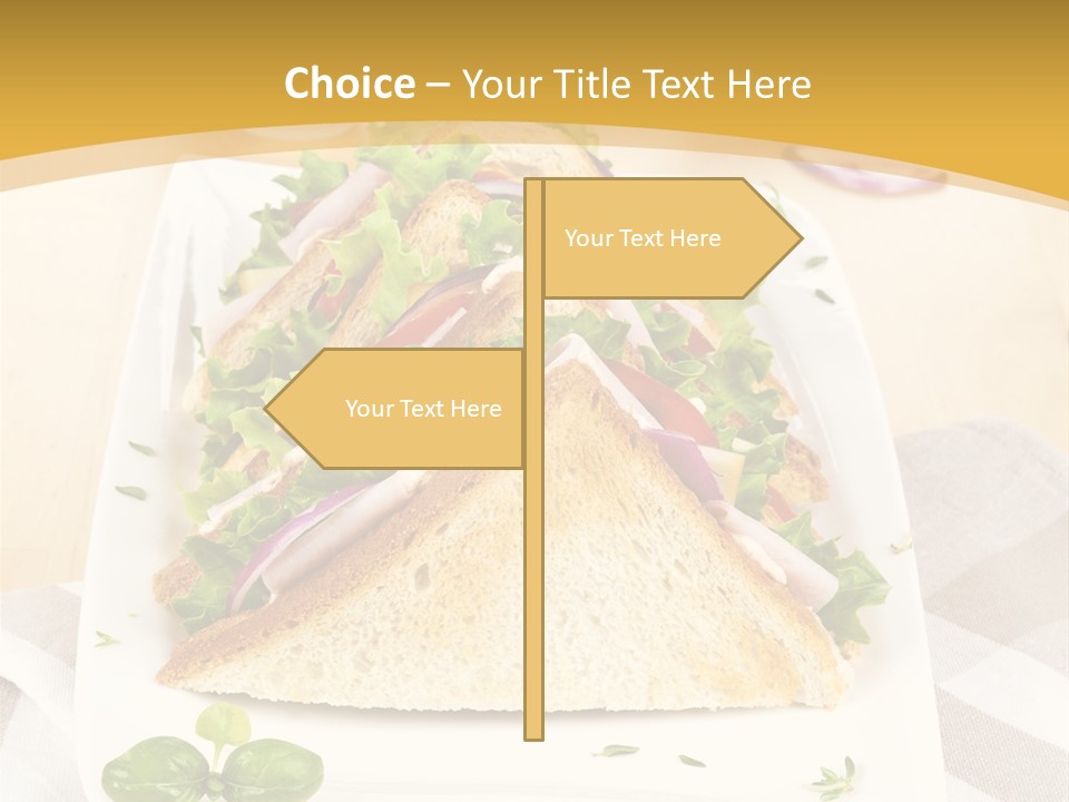 Ham Nobody Plate PowerPoint Template
