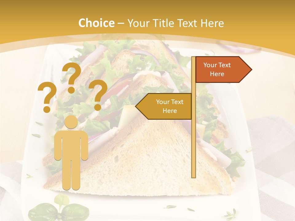 Ham Nobody Plate PowerPoint Template