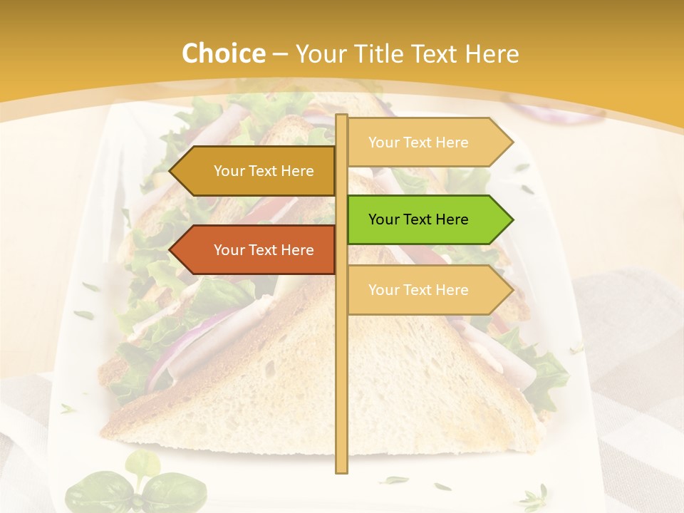 Ham Nobody Plate PowerPoint Template