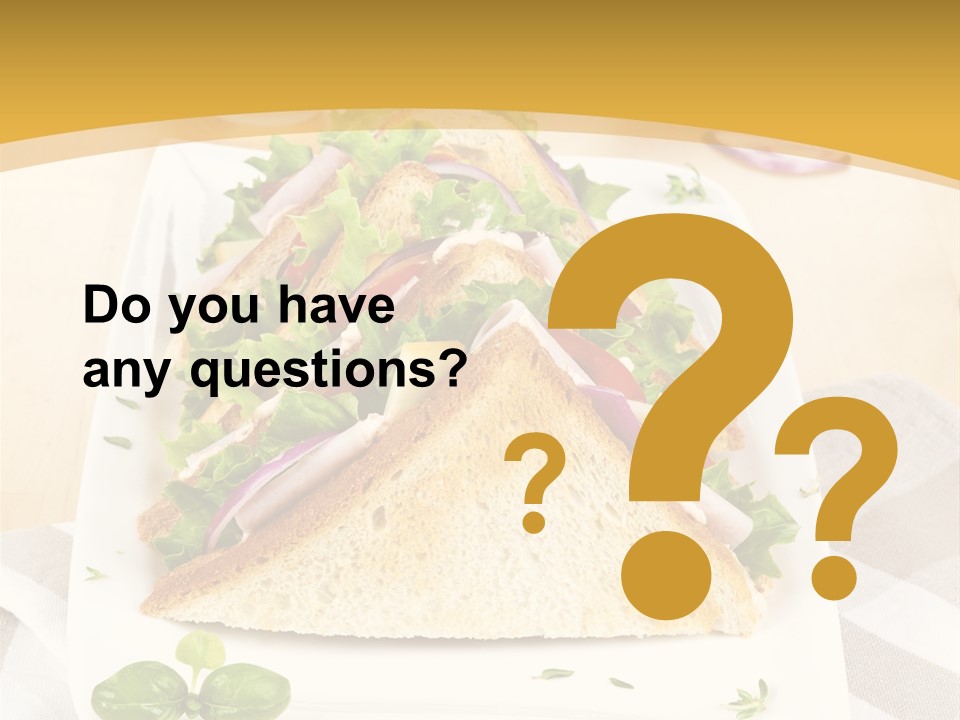 Ham Nobody Plate PowerPoint Template