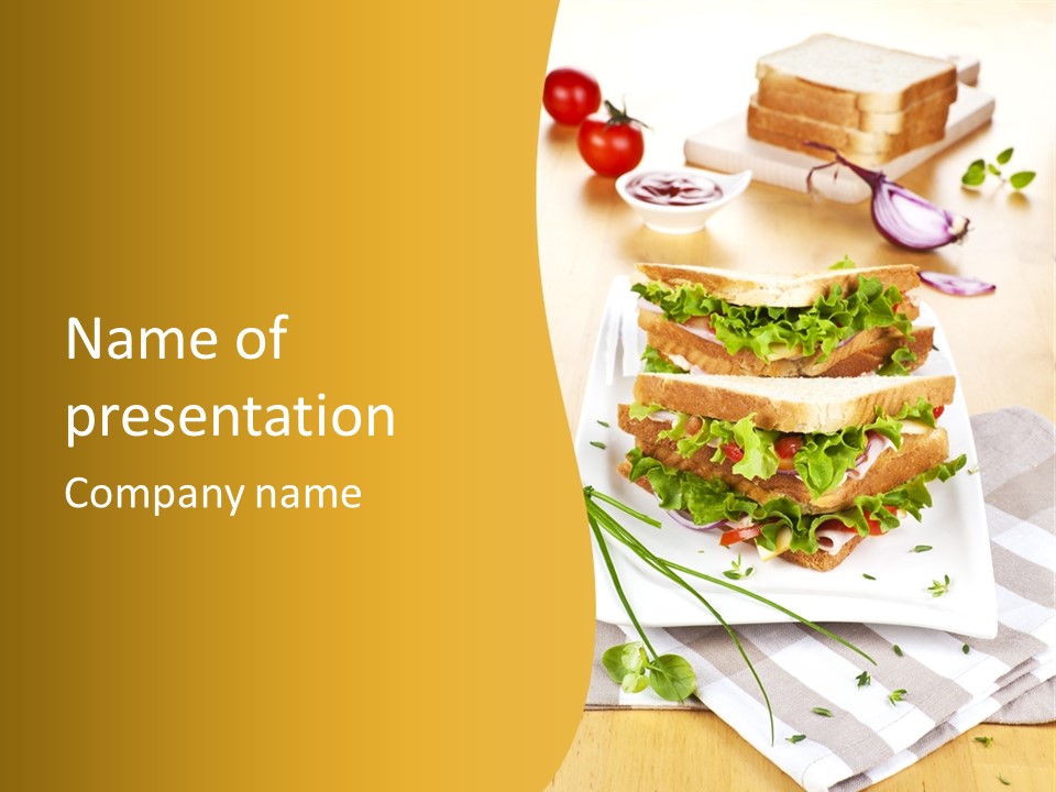 Tomato Salad Meal PowerPoint Template