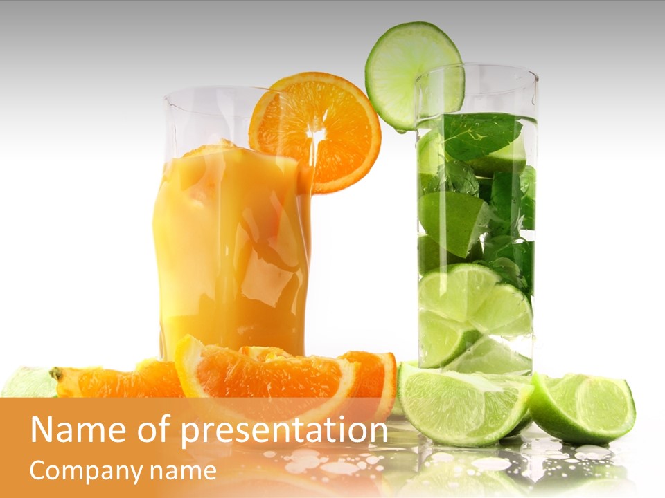 Serving Citric Lemon PowerPoint Template